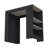 Kitchen Island, Counter Height Table Top With 3-Side Shelf