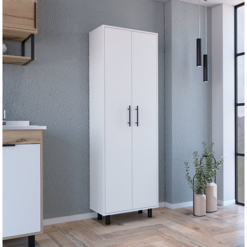 Armoire avec cinq tablettes, Blanc