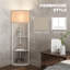 Lacarla Corner Floor Lamp with Shelves Bulb Not Included-33042617