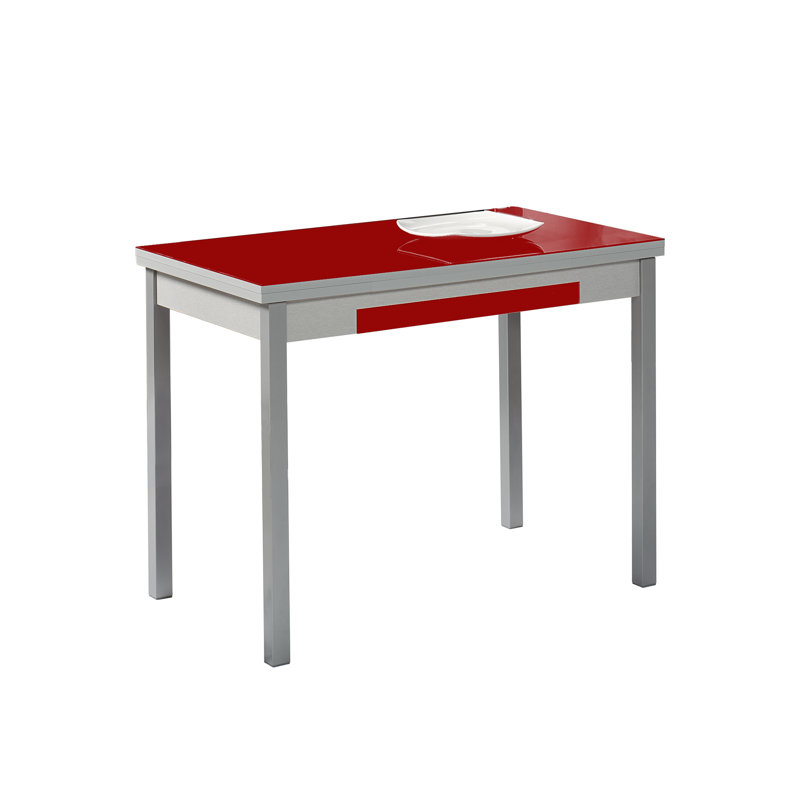 Rakhi Rectangular 140Cm L x 50Cm W Dining Table, Red