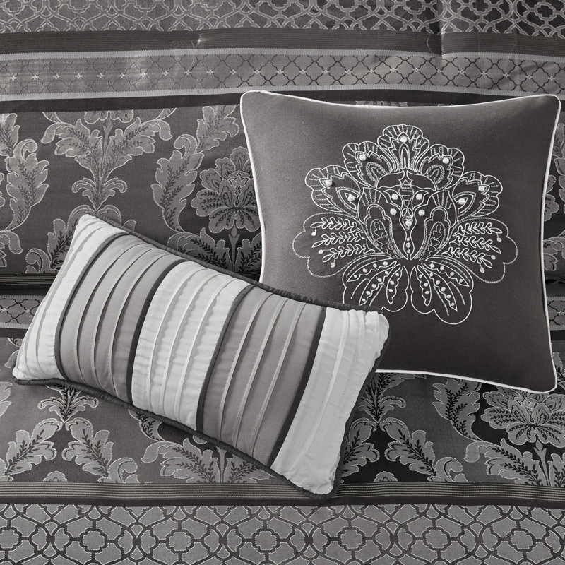Luxury - Grey King 7 Piece Comforter Bedding