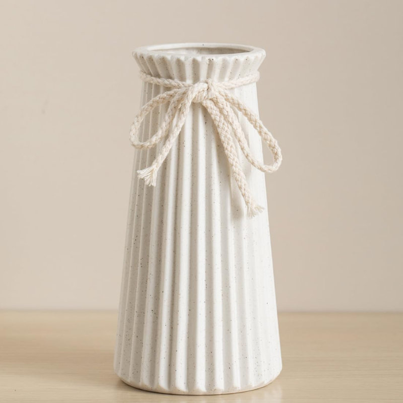Ceramic Table Vase, Natural White