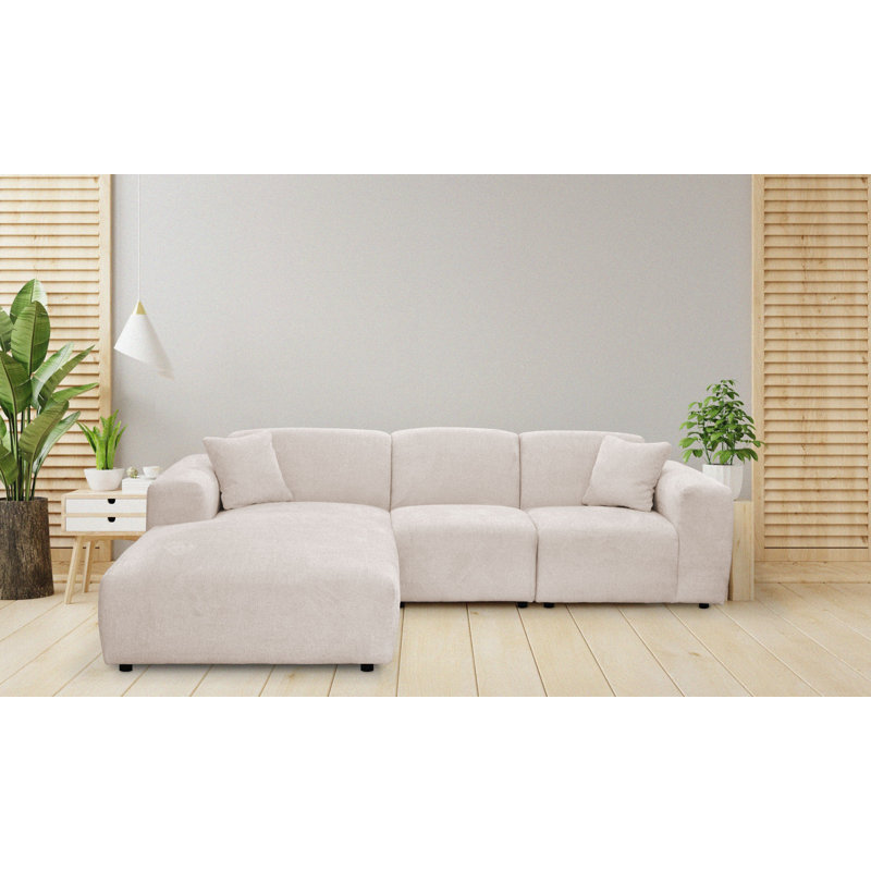4 Seater Corner Sofa , Left Hand Facing, Ivory