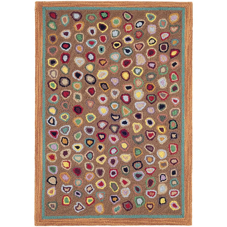 Cat's Paw Abstract Hand Hooked Wool Area Rug