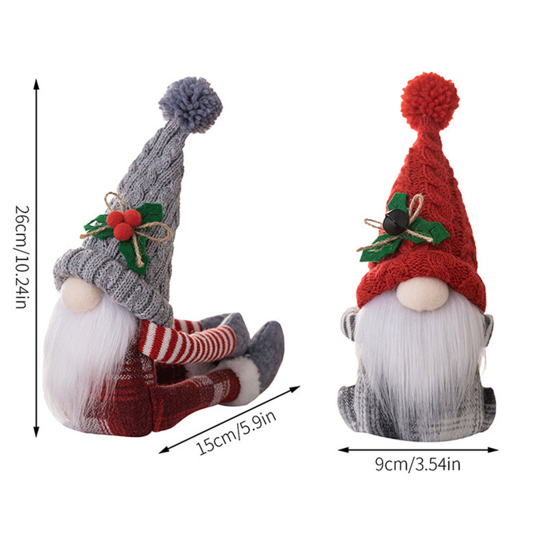 Fermoirs de rideaux de Noël sans visage, Grey