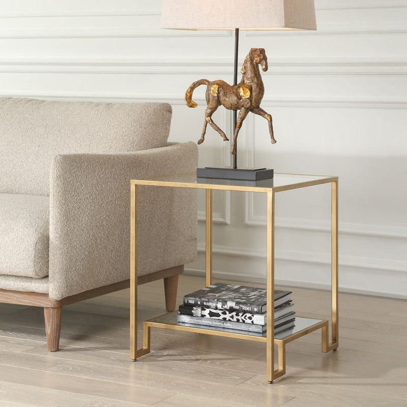 Table de bout One Pixie Street Layered - Cadre en fer doré antique