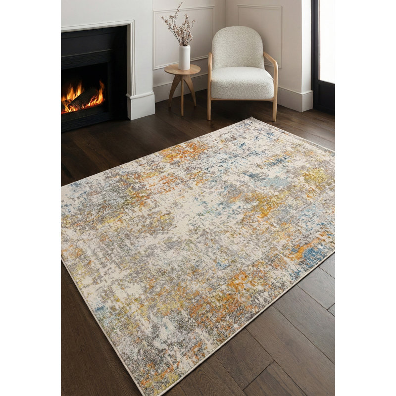 Antebi Abstract Area Rug, Rectangle 80 x 150 cm