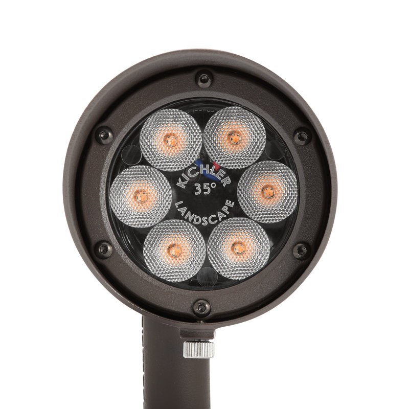 Architectural Bronze LED Security Flood Light with Integrated Bulbs