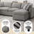 130*65" Modern Modular Cloud Sofa Bed-1268113323