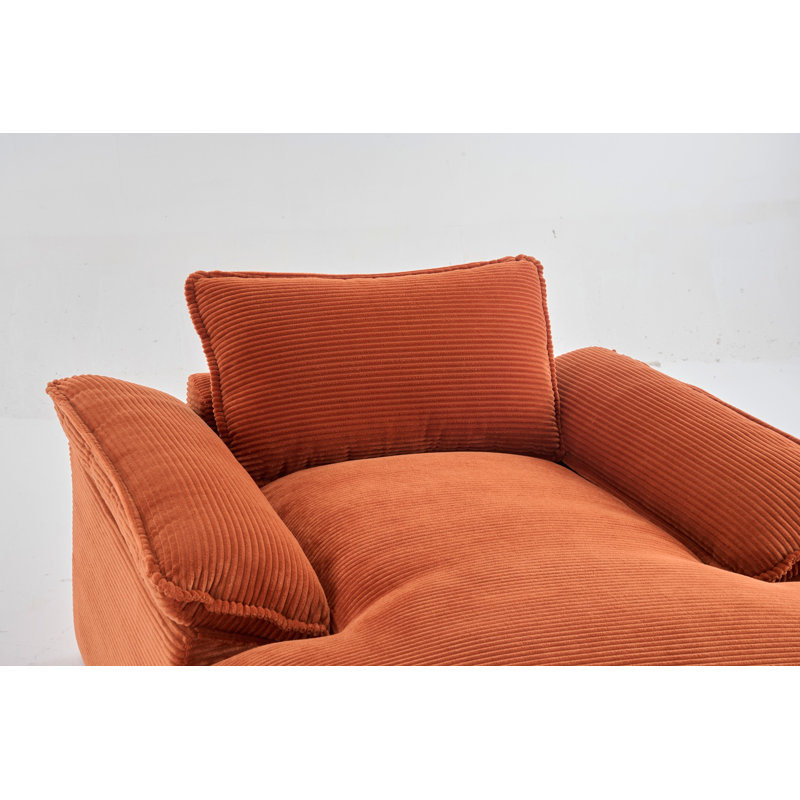 Canapé inclinable à compression avec accoudoirs pour la détente et le confort, orange, Orange