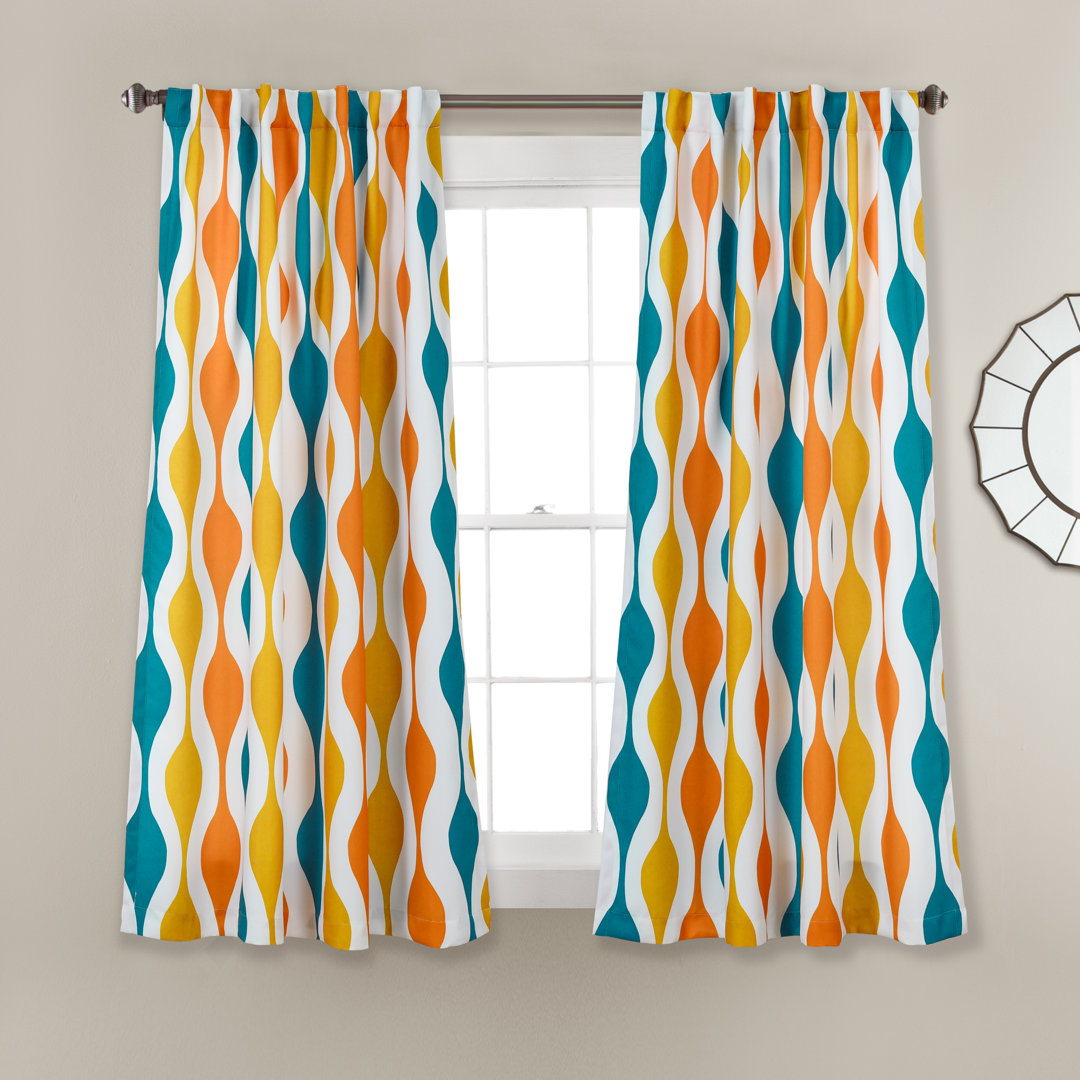 Polyester Room Darkening Curtain Pair (Set of 2) Lush Decor