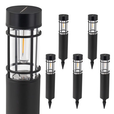 Black Solar Led Outdoor Path Lights