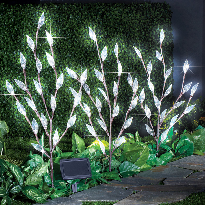 Leaf Branch Battery Lighted Trees and Branches, White