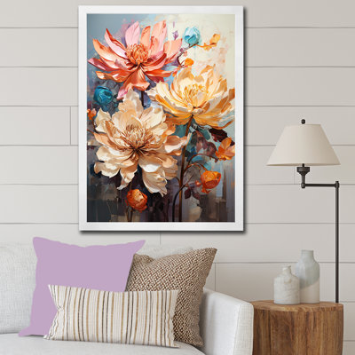 «Colorful Lotus Blooms Abstraction II», reproduction sur toile