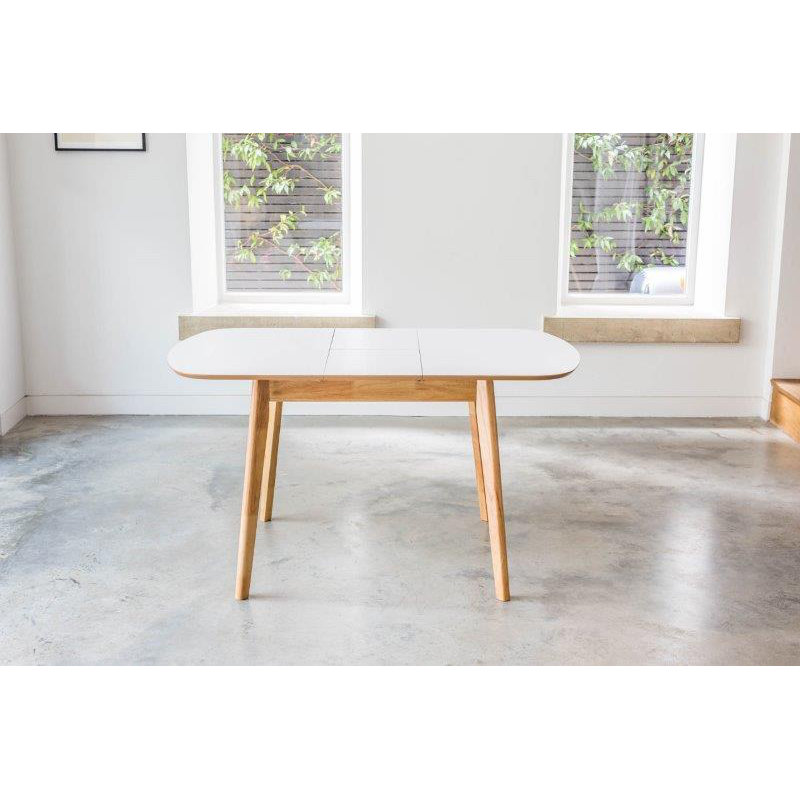 Extendable Oval Solid Wood Base Dining Table