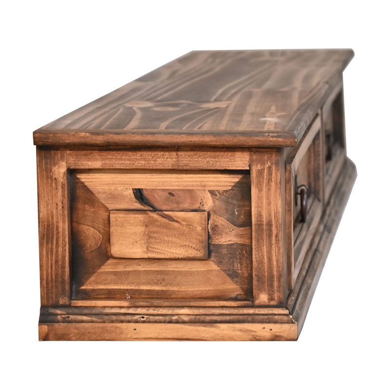 Organisateur de dessus de commode à deux tiroirs en bois massif