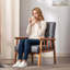 Chaise avec accoudoirs Classic Mid-Century classique avec structure en bois massif et confort moelleux-1443969363