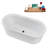 59" Streamlin Soaking Freestanding Tub and Tray With Internal Drain-102216300