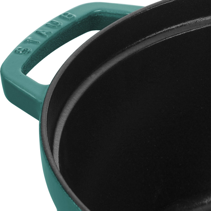 La Cocotte Cast Iron Round Cocotte, Turquoise, 7 quarts
