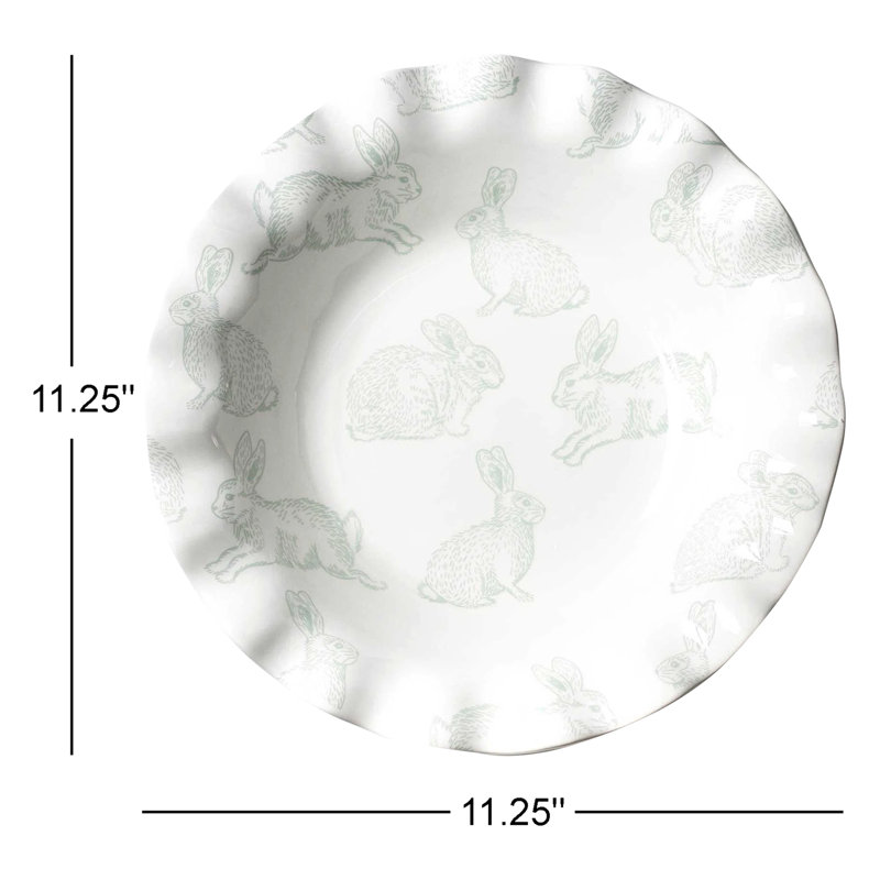 Volant de lapin de Pâques 32 oz. Bol de service