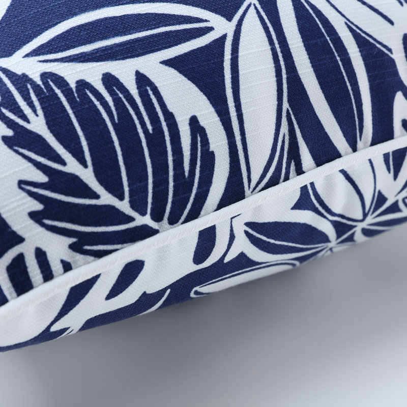  Coussin floral, Bleu marine