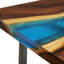 Abubacar Walnut Rectangular Wood Top Dining Table with Steel Base