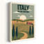 «Italian Rolling Vineyard Serene Tranquil Vintage Cypress Landscape Nature», art mural-364002184