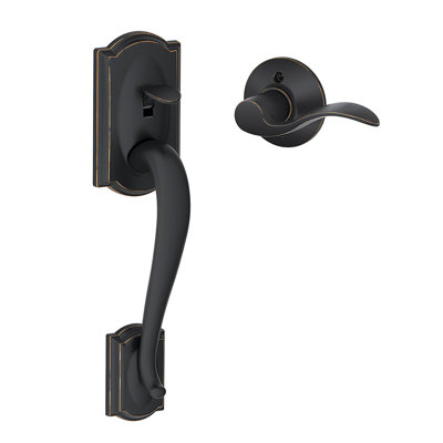 Camelot Lower Half Handleset with Accent Door Lever (Deadbolt Sold Separately)