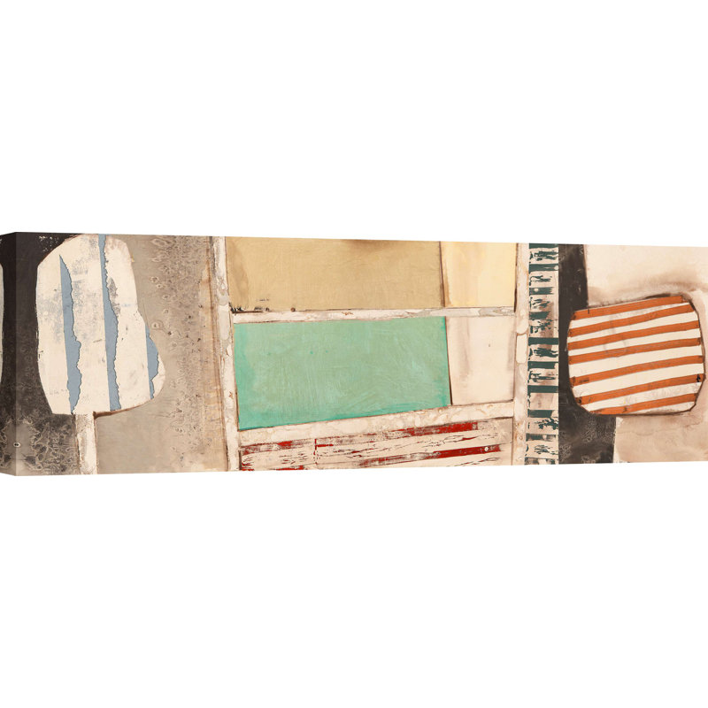 Abstrac Biarritz - Wrapped Canvas Print, 35cm H x 100cm W x 4cm D