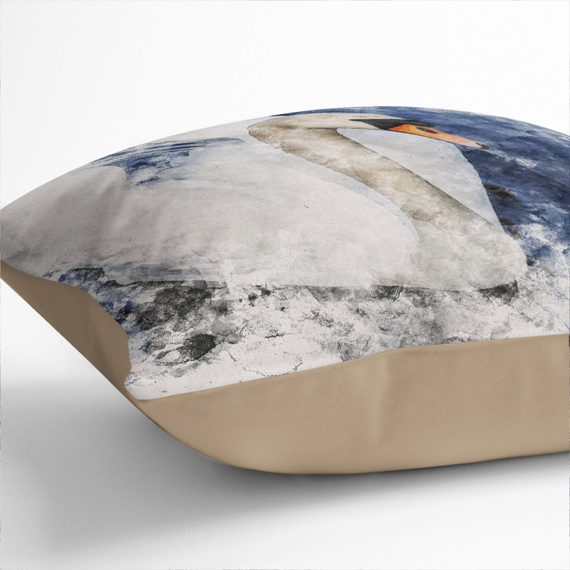 White Swan Vol.2 Scatter Cushion, 40cm H x 40cm W x 15cm D, Stone