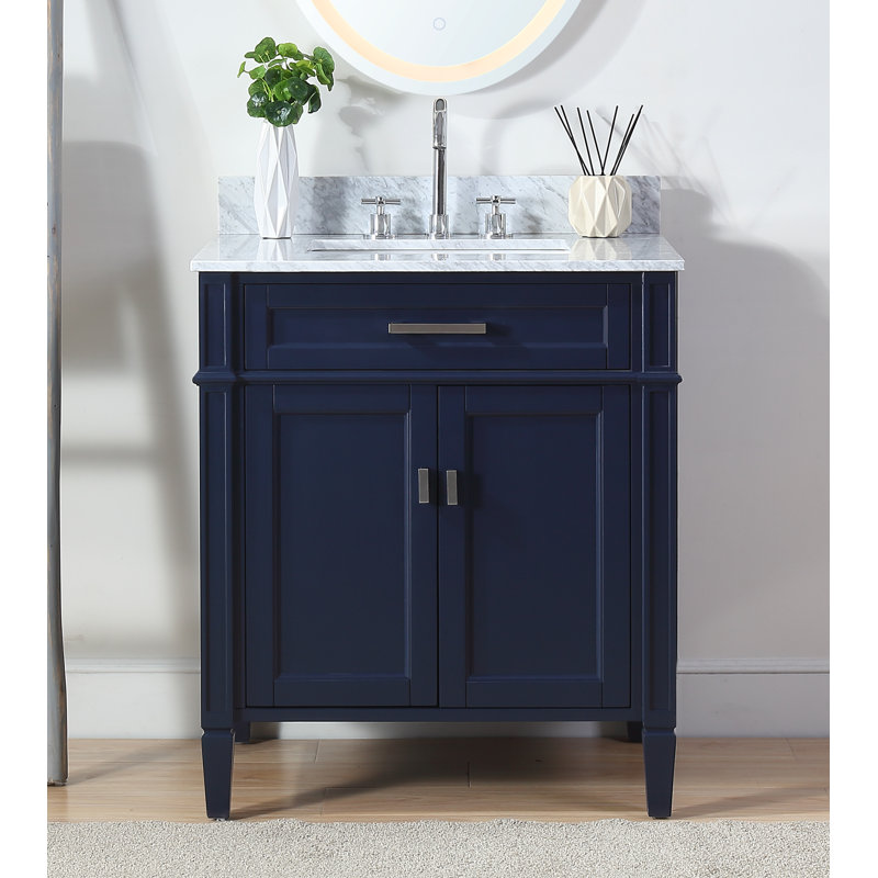Ensemble de meuble-lavabo simple 30 po Guerrero, Bleu marine