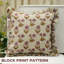 Tissu en lin fait à la main avec housse de coussin à motif floral en lin, taille à rebord à double face - 14 po x 14 po-107145422-107145423