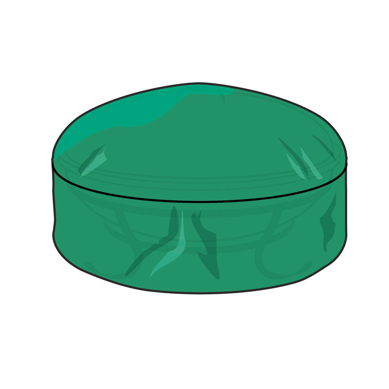 Green Weather-Resistant Round Patio Fire Pit Cover
