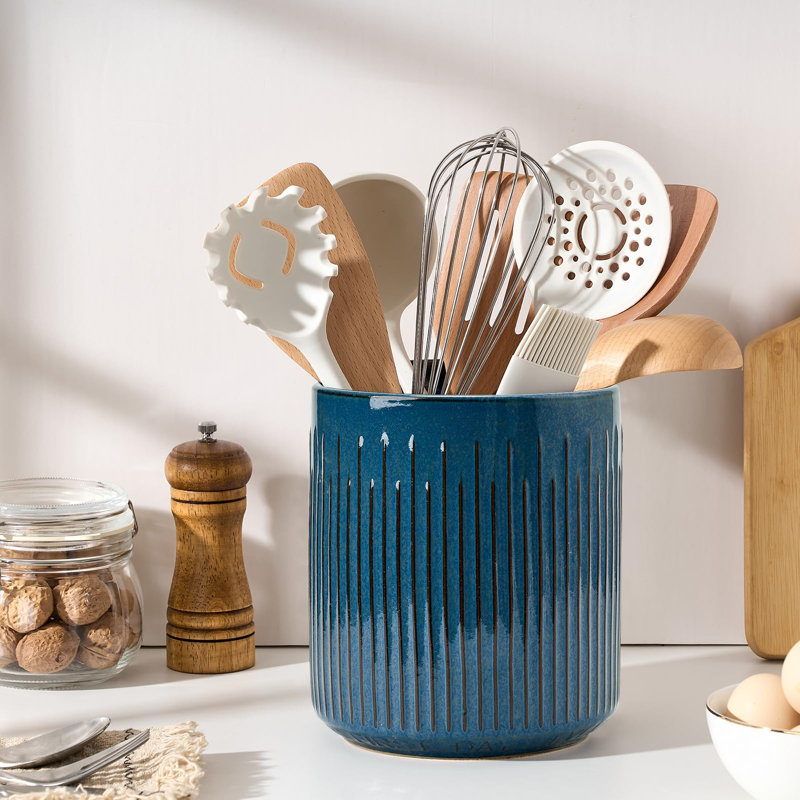 Ceramic / Porcelain Round Utensil Crock