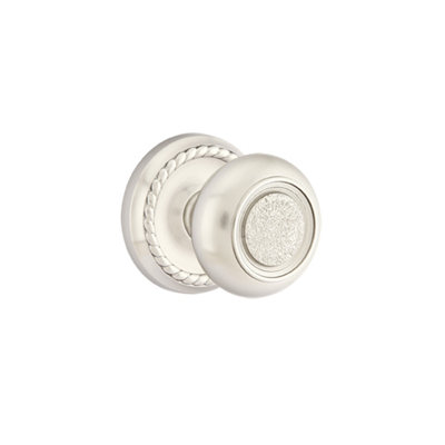 Ensemble de boutons d'intimité Emtek avec rosette en corde et bouton Belmont