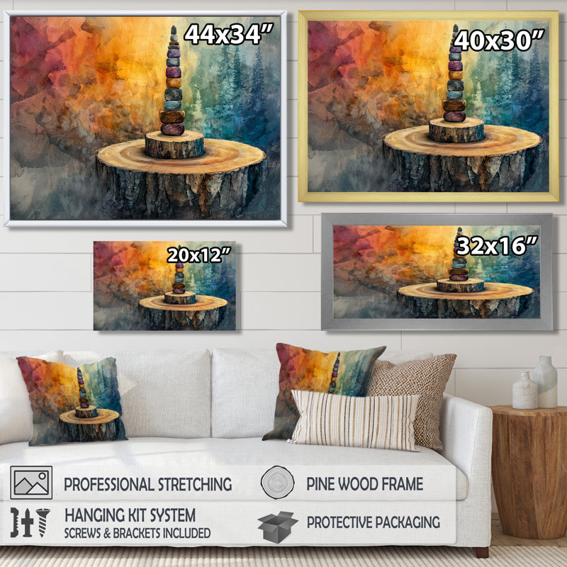 Gido Totem, tour inuite au Canada I - art amérindien, art mural, H 34 po x l 44 po, Impression encadrée flottante, Blanc
