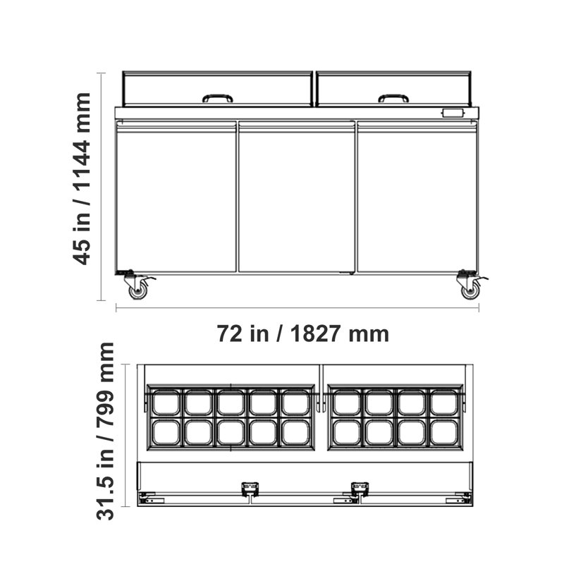 Porte commerciale en acier inoxydable