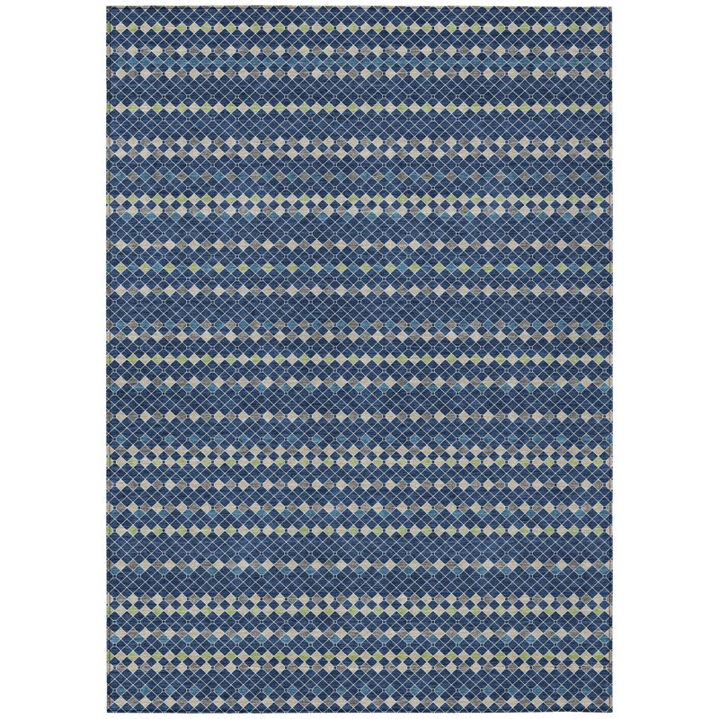 Tapis intérieur / extérieur bleu Prismine, 9 pi x 12 pi