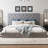 Silvester Modern Upholstered Platform Storage Bed with Wooden Slats, no box spring needed-87771810-86592363