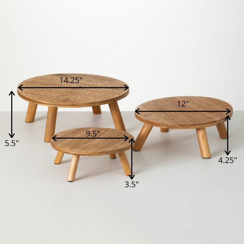 Mcpeak Wood Tray - Set of 3