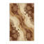 Tapis oriental ovale classique lavable à la machine en brun - reliure beige-748558945