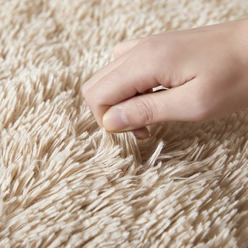 Tapis à poils longs Longford, Rond 4 pi