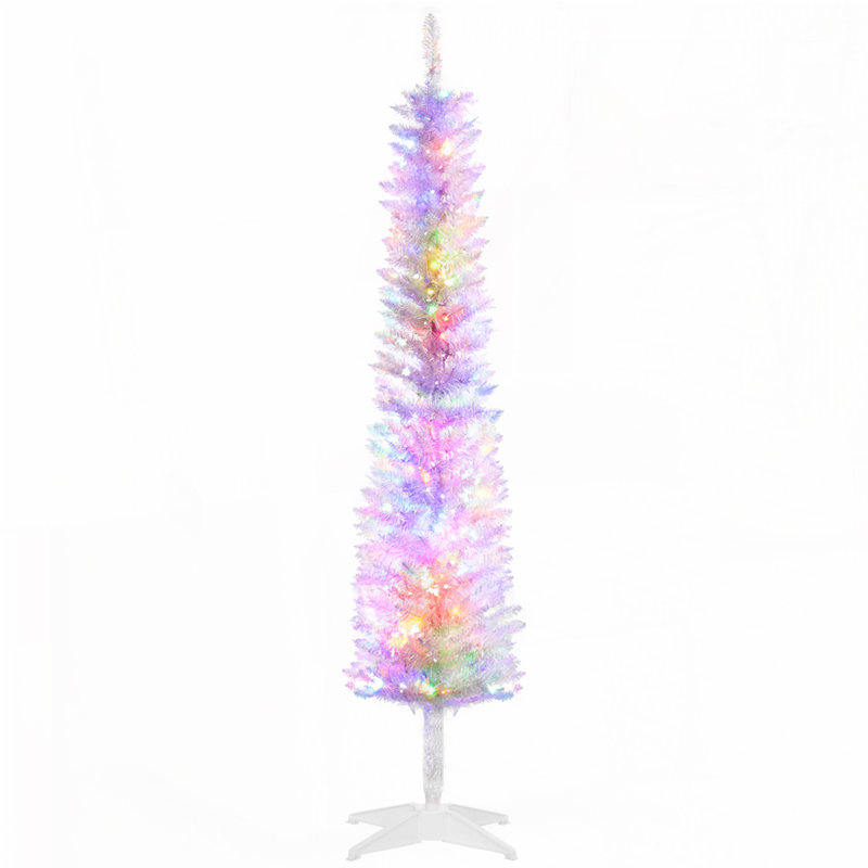 5ft Tall Pencil Prelit Artificial White Christmas Tree