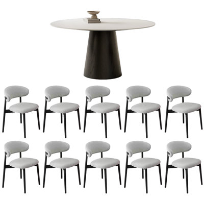 Light luxury aesthetic dining table and chair