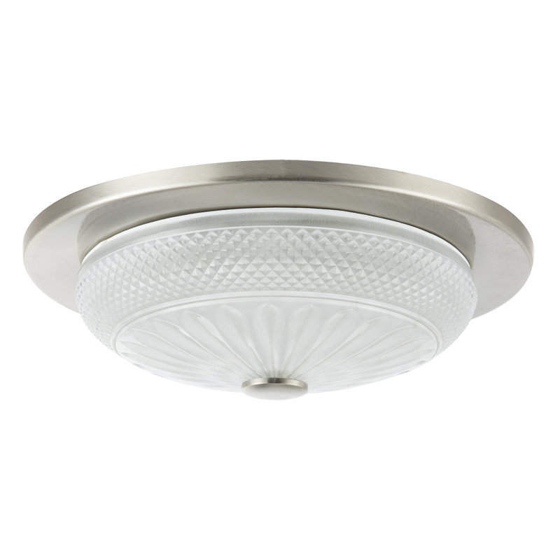 Modern Bathroom Ceiling Light Fitting With Moulded Glass By