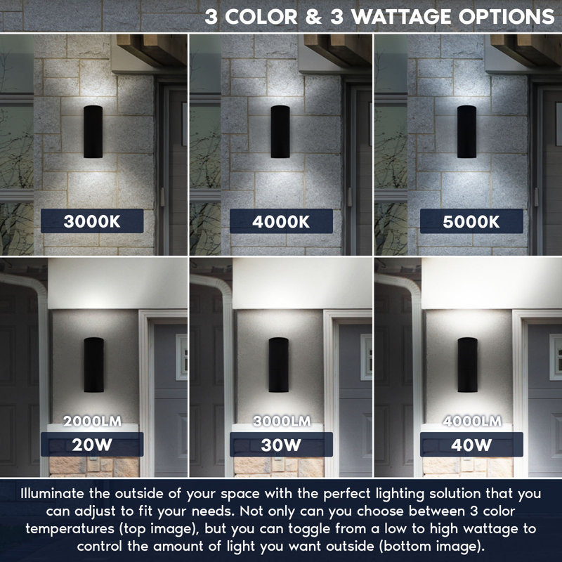 Luxrite LED Wall Light, 18" H x 5.63" W x 8.23" D
