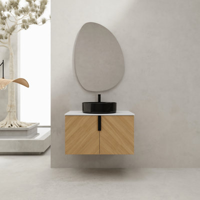Wall Mounted Single Double With Stone Top