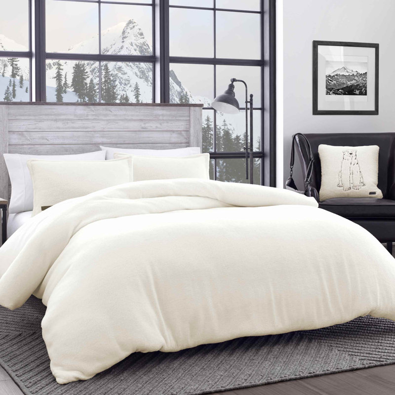 Eddie Bauer Cloud Peak Sherpa Duvet Cover Set, Queen Duvet + 2 Shams