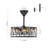 18" 5 - Blade Caged Ceiling Fan With Remote Control