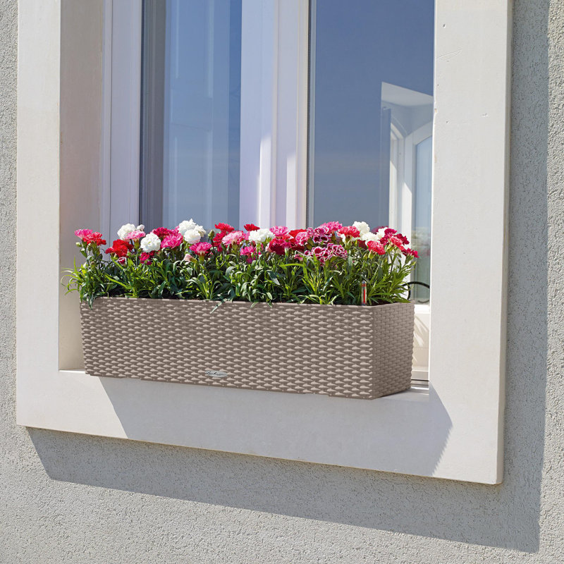 Balconera Window Box Planter, 19 cm H x 79 cm W x 19 cm D, Sand Brown